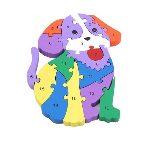 Pékinois Forme Puzzle Jouets En Bois Éducatifs Classique De Bande Dessinée Puzzle Pour Animaux Bébé Cadeau Mules En Plastique Jouets Pour Enfants