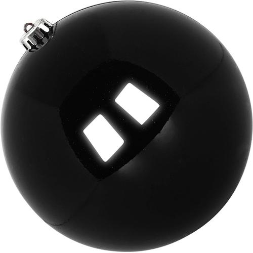 Boules de Noel Grosses Exterieur, Boule Géante Résistants Groose XXL Boules Plastique Suspendre (20cm/1pcs, Noir)