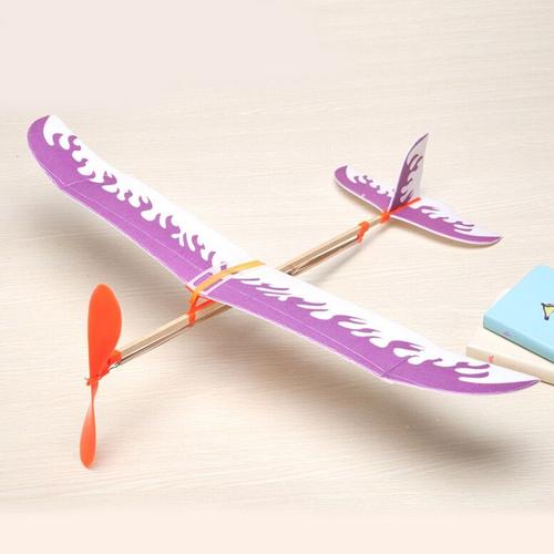 1 Ensemble Élastique Avion Papier Jet Planeur Modèles Enfants Apprentissage Machine Éducative À  La Main Bricolage Science Modèle Jouets Pour Les Enfants