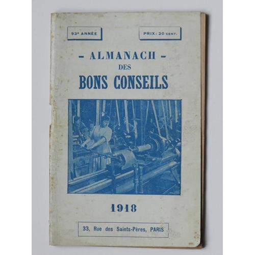 Almanach Des Bons Conseils 1918