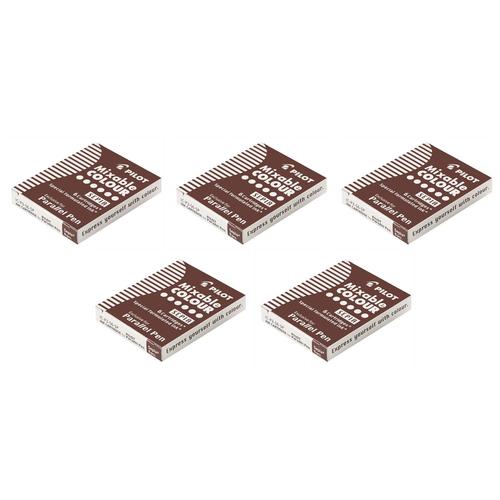 Pilot Lot De 5 Boites De 6 Cartouches D'encre Pour Stylo Parallel Pen Sepia