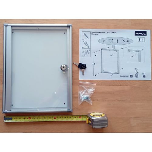 Tableau affichage vitrine A4 magnétique à clé pour intérieur (MAUL 68201)