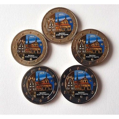 Allemagne 2013 - 5 Ateliers "Baden" - 2 Euros Commemoratives Couleur