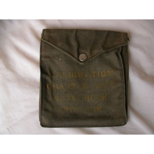 Ww2 Sacoche Anglaise Calibration Chart & Note Book Stowage