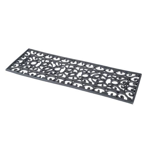 Paillasson Tapis D'extérieur En Caoutchouc Ajouré, 75 X 25 Cm