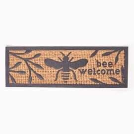 Paillasson Coco Et Caoutchouc Motif Abeilles, 75 Cm