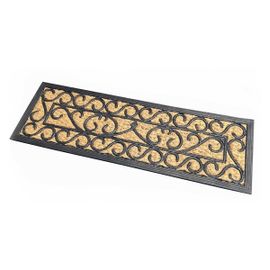 Paillasson En Fibres De Coco Et Caoutchouc Arabesques, 75 X 25 Cm