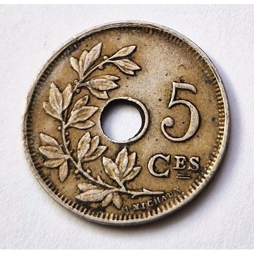 Pièce De Monnaie 5 Centimes "Albert Ier" 1923 Belgique ( En Français )