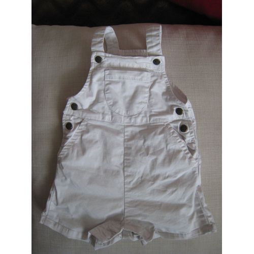 Salopette Short Blanche Dpam 3 Mois Tbe