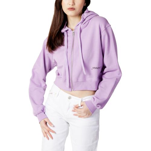 Sweats Ã  Capuche Femme Hinnominate Tinta Unita Cropped Con Zip Hnw543