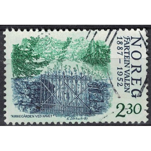 Norvège 1987 Oblitéré Used Musique Fartein Valen Compositeur Su