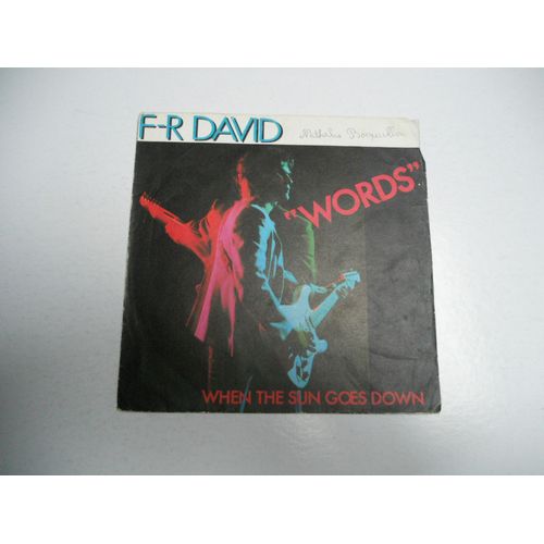 F R David Pochette Vendue Sans Disque Words When The Sun Goes