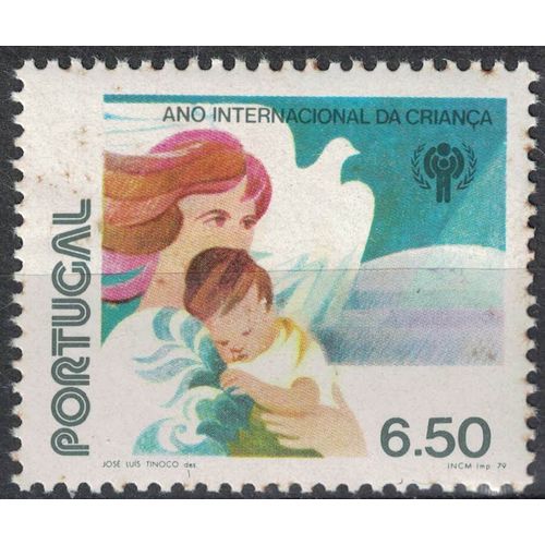 Portugal 1979 Avec Gomme Année Internationale De L'enfant Mère Bébé Colombe Su