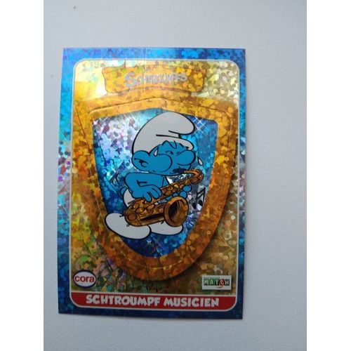 Autocollant Sticker Carte Les Schtroumpfs Cora Match 2013 N° 23