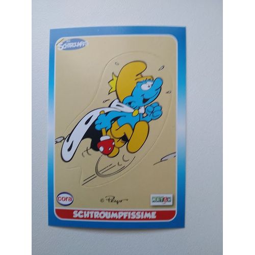 Autocollant Sticker Carte Les Schtroumpfs Cora Match 2013 N° 37