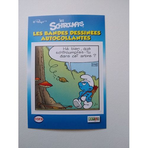 Autocollant Sticker Carte Les Schtroumpfs Cora Match 2013 N° 51