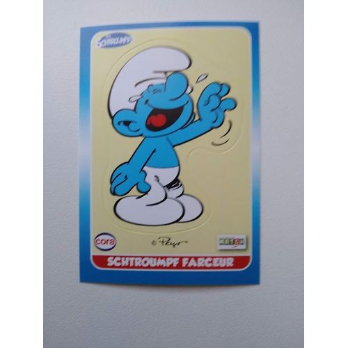 Autocollant Sticker Carte Les Schtroumpfs Cora Match 2013 N° 65