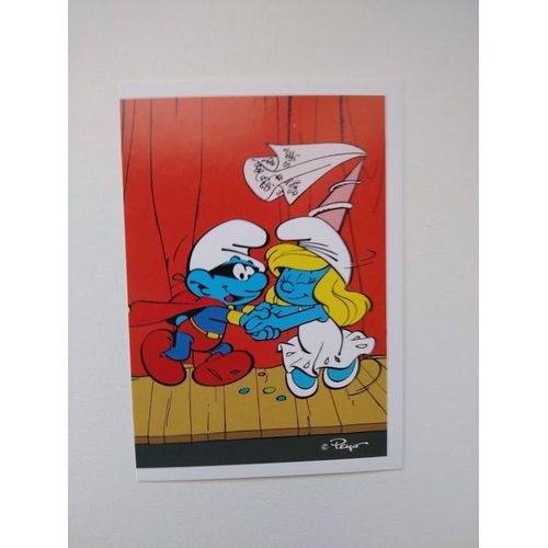 Autocollant Sticker Carte Les Schtroumpfs Cora Match 2013 N° 67