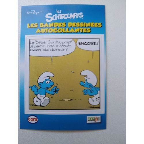 Autocollant Sticker Carte Les Schtroumpfs Cora Match 2013 N° 68