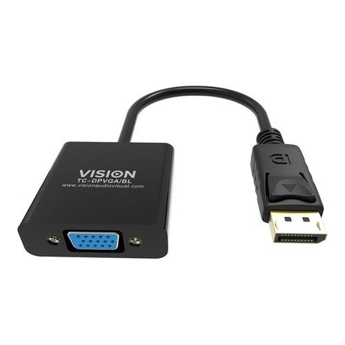 Vision Professional - Adaptateur vidéo - DisplayPort (M) pour HD-15 (VGA) (F) - noir