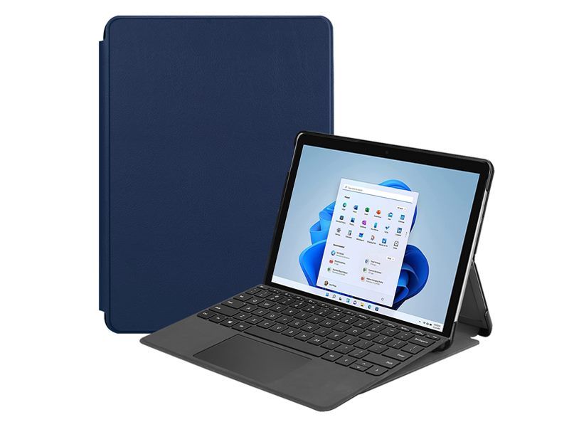 Étui en cuir PU pour Microsoft Surface Pro 8 13"" (version 2021) Bleu