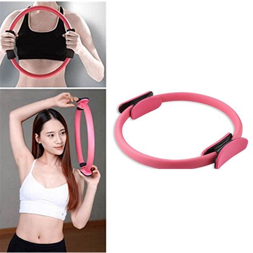 Cercle Pilates / Anneau De Yoga / Dual Grip Poignées (Diamètre De 38cm) - Rose