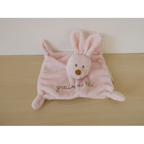 Doudou Lapin Rose Grain De Blé