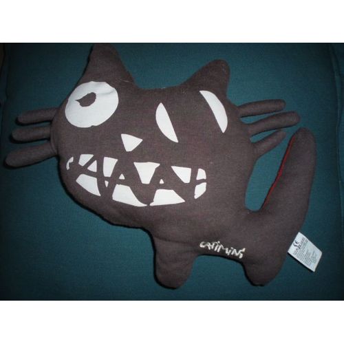 Doudou Chat Catimini Rouge Et Marron