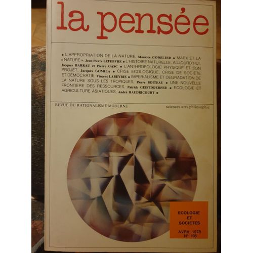 La Pensée 198 Ecologie Et Societes
