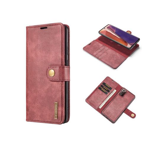 Étui Portefeuille Détachable Magnétique Pour Samsung Galaxy Note20 5g Rouge