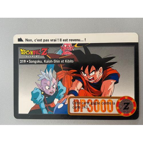 Carte Dragon Ball 219 Carddass Fr ( Part 22 ) Dp 3000 Songoku, Kaïoh-Shin Et Kibito