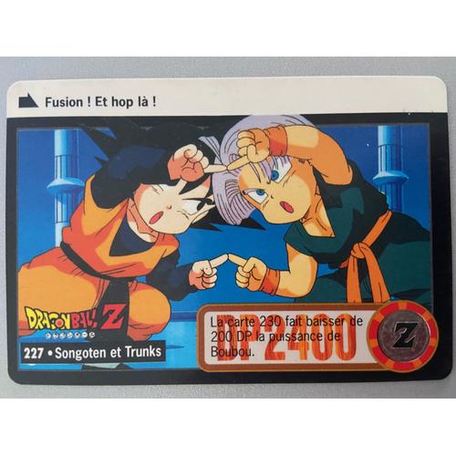 Carte Dragon Ball 227 Carddass Fr ( Part 22 ) Dp 2400 Songoten Et Trunks