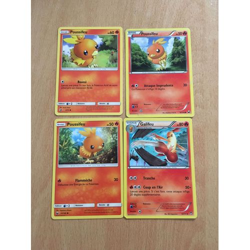 (1833) 3x Poussifeu + Galifeu Pokemon