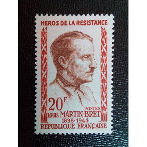 Timbre France Yt 1201 Louis Martin-Bret (1898-1944) 1959 ( 041212 )