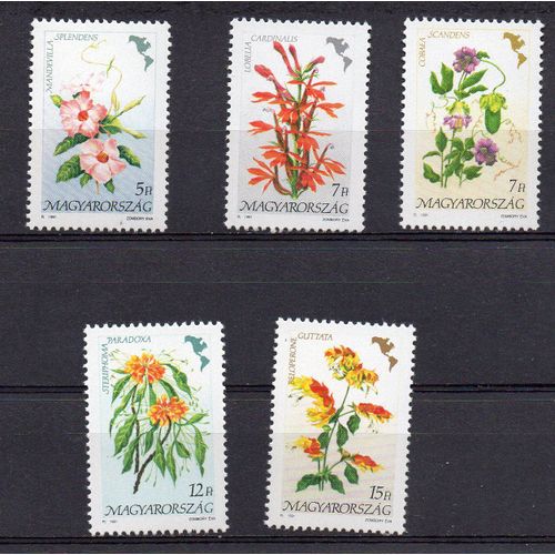 Hongrie- Série De 5 Timbres Neufs- Fleurs