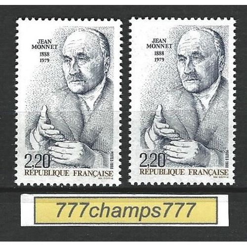 Centenaire De La Naissance De Jean Monnet. 1988. Y & T 2533