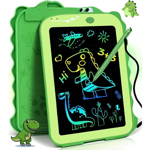 Tablette Dessin Enfant Jouet 2 3 4 5 6 7 Ans Garçons Fille Cadeau De Noël D'anniversaire, 8,5 Pouces Tablette Lcd Jeux Educatif Jouet Enfants 3-7 Ans Garçons, Dinosaure Coloré Dessin Ardoise Magique