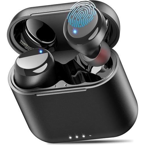 T6 Mini Ecouteurs Bluetooth sans Fil Casque Intra-Auriculaire au Design Ergonomique, 50 Heures D'autonomie, APP EQ Personnalisable, IPX8 Waterproof Nouvelle Version Améliorée