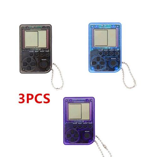 Tetris Mini-Ordinateur De Jeux Vidéo Capsule Jouet Intégré À 26 Jeux Utiliser Pour Porte-Clés Cadeau Couleur Aléatoire (Couleur Aléatoire) 3 Pcs