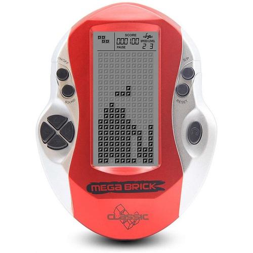 Grand Écran Noir Et Blanc Console De Jeu Tetris Intégré 26 Jeux Jouet Enfants Ergonomique Conçu (Rouge)