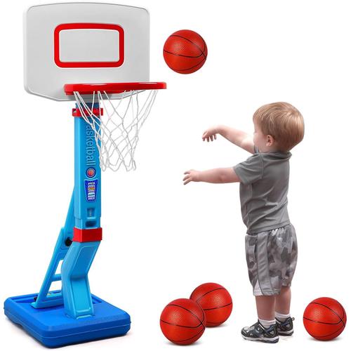 Panier Basket Enfant - Panier De Basket Exterieur Interieur - Panier De Basket Enfant 3 4 5 6 7 Ans Reglable 70-138cm Ensemble De Basketball Portable Et Réglable Jeux Exterieur Enfant