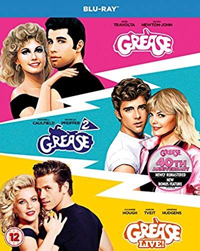 Grease 40th Anniversary Triple (Grease/Grease 2/Grease Live) [Blu-Ray] [2018] [Region Free]