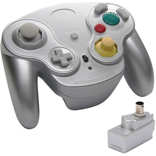 Sans Fil 2.4ghz Bluetooth Controller Gamepad Portable Joystick Pour Nintendo Pour Gamecube Pour Ngc Wii - Argent