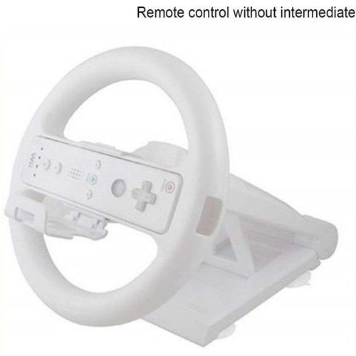 Jeu De Course De Haute Performance Volants De Direction Poignée De Volant De Manutention Poignée Convient Pour Wii Mario Kart Blanc