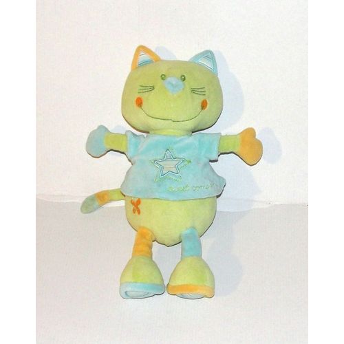 Doudou Chat Sauthon Baby Deco. Peluche Chat 28 Cm