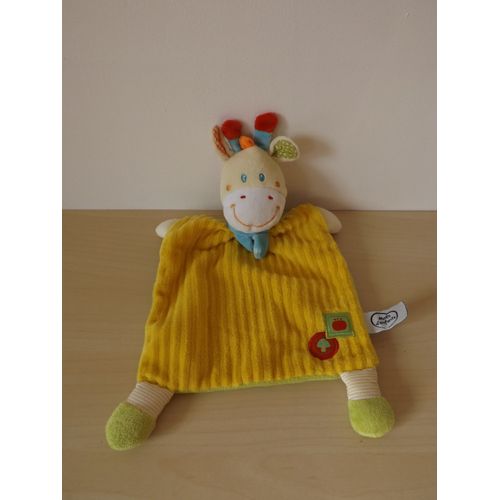 Doudou Girafe Jaune Verte Pomme Champignon Mots D'enfants
