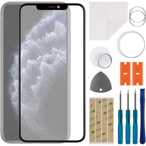 Kit De Réparation D'écran En Verre Avant Compatible Avec Iphone 11 Pro Max Avec Kit D'outils