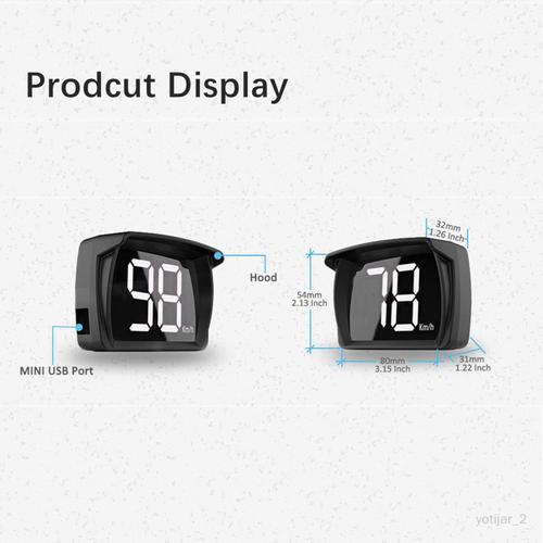 Compteur De Vitesse À Affichage Tête Haute Hud Générique Kmh Pour Voitures, Blanc