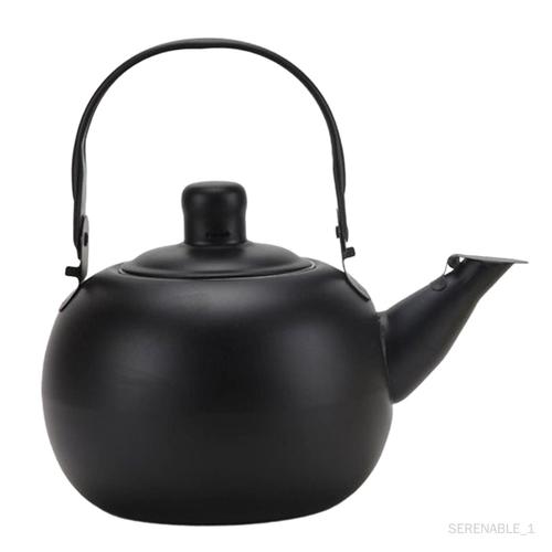 Bouilloire à thé en acier inoxydable, cafetière Portable avec poignées supérieures, ustensiles de cuisine, bouilloire à eau, chaudière à eau 1,2L Noir 12L Noir