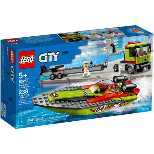 LEGO City - Le transport du bateau de course - 60254